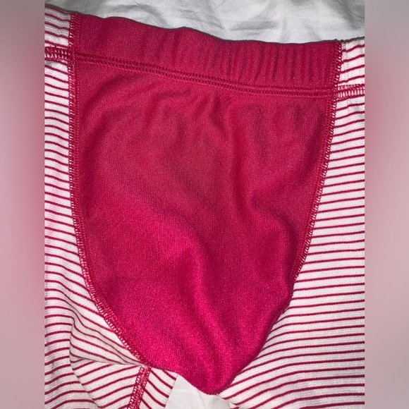 PATAGONIA pink stripe Polartec pants baby girls size 6 months 6M - Picture 6 of 7